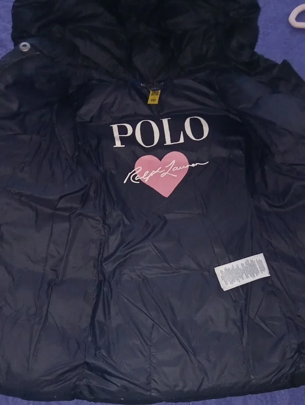 Polo by Ralph Lauren Girls Black Hooded Puffer Jacket